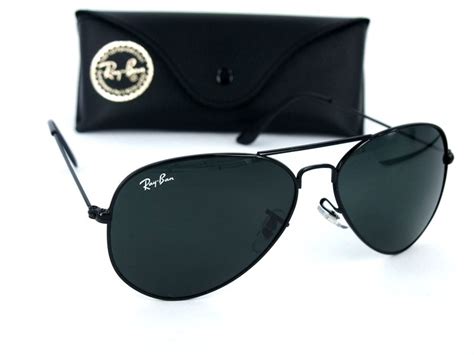 OneTimeShop : Ray-Ban 3025 Black Aviator Sunglasses