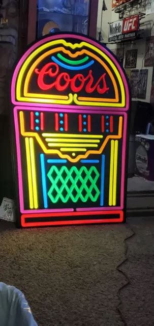 COORS BANQUET BEER Bar Neon Lighted Sign Large Jukebox rare vintage 48x32 pub $375.00 - PicClick