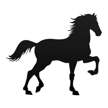 walking horse silhouette - Clip Art Library