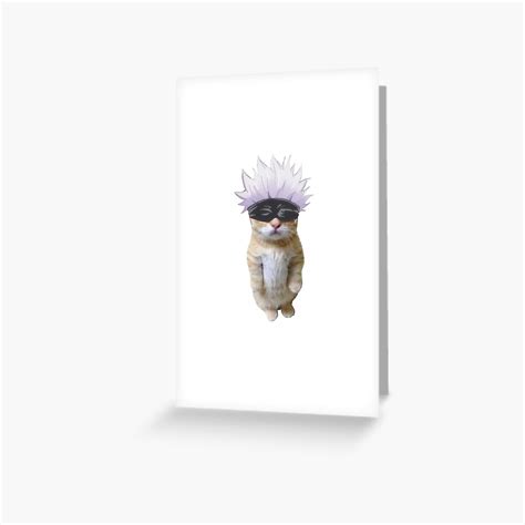 "Gojo Cat Meme" Greeting Card for Sale by pymbor | Redbubble