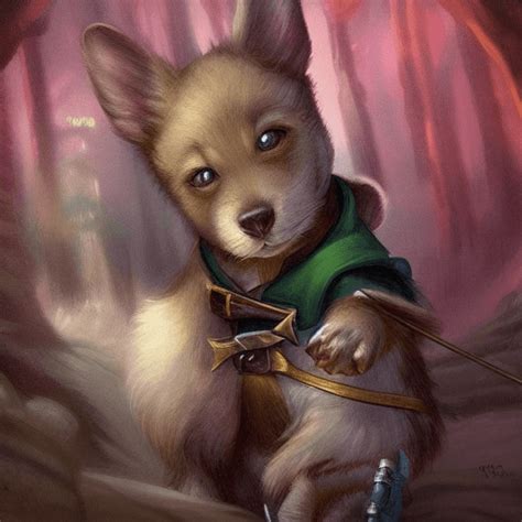 Cute and Adorable Robin Hood Puppy Portrait · Creative Fabrica