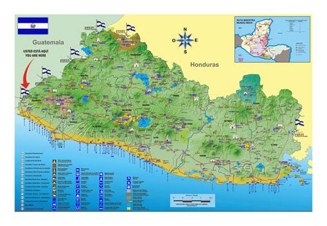 El Salvador Tourist Map