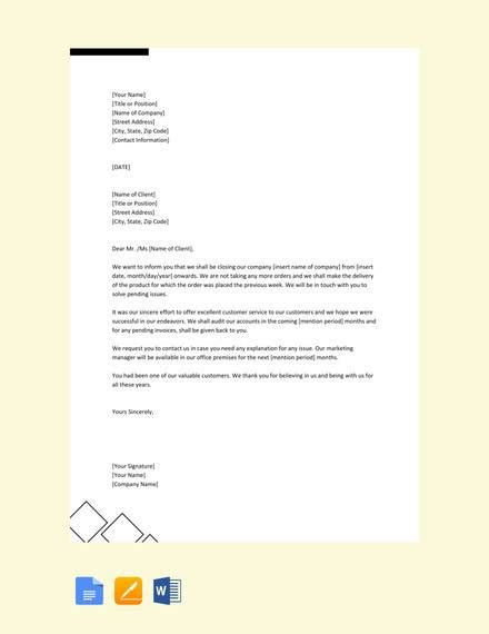 Closing For A Letter Database - Letter Template Collection