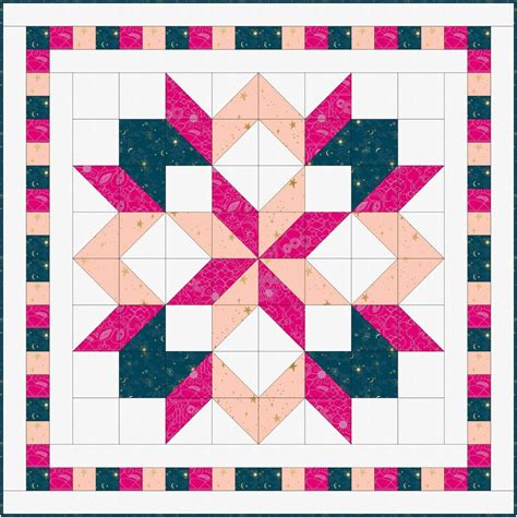 Free Carpenter Star Quilt Pattern with a Darling Border