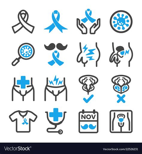 Prostate cancer icon Royalty Free Vector Image