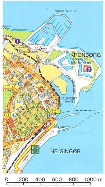 Helsingor - Krongborg Castle Map - Helsingor dk • mappery