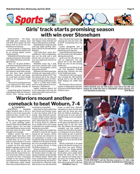 Wakefield Daily Item on Twitter: "Today's sports page https ...