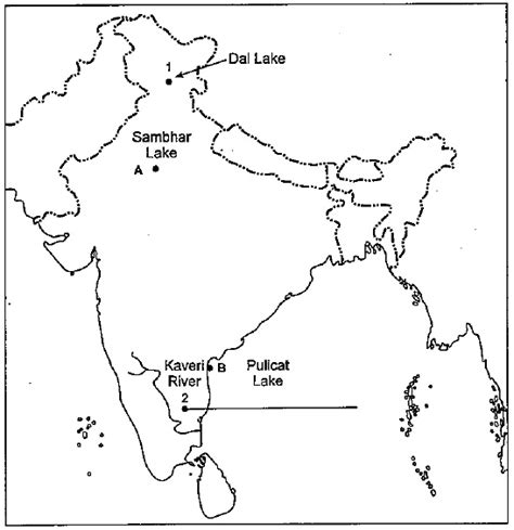 Dal Lake In India Map