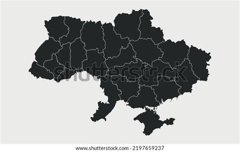 Ukraine Map Regions Isolated On White Stock Vector (Royalty Free ...