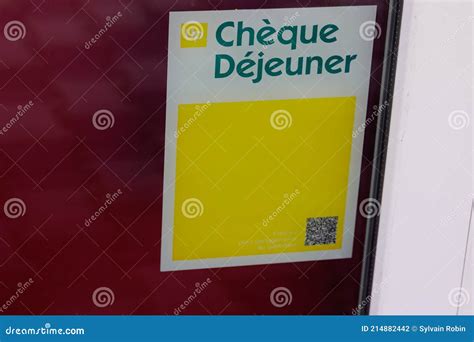 Cheque Dejeuner Ticket Restaurant Logo Brand And Text Sign On Windows Restaurant Editorial Image ...