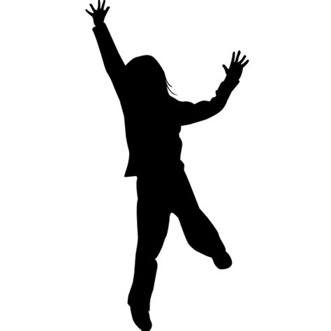 GIRL JUMPING WALL SILHOUETTE DECAL (Children's Decor) Girl Jumping Silhouette...