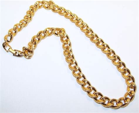 VINTAGE 16 inch gold chain NECKLACE by NAPIER by eyespytreasure