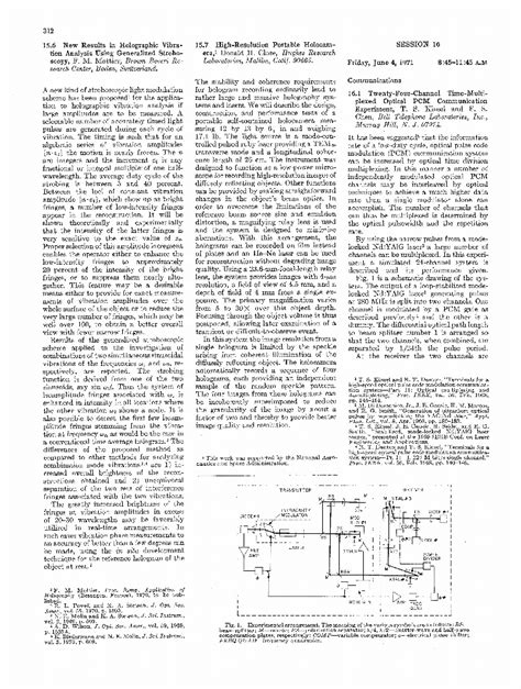 New results in holographic vibration analysis using generalized stroboscopy | IEEE Journals ...