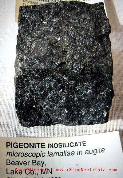 Pigeonite-Pigeonite-Mineral Photos-Mineral Encyclopedia-Neolithic ...