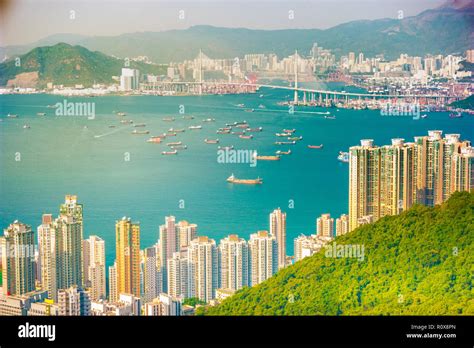 Hong Kong Skyline View From Victoria Peak Stock Photo - Alamy