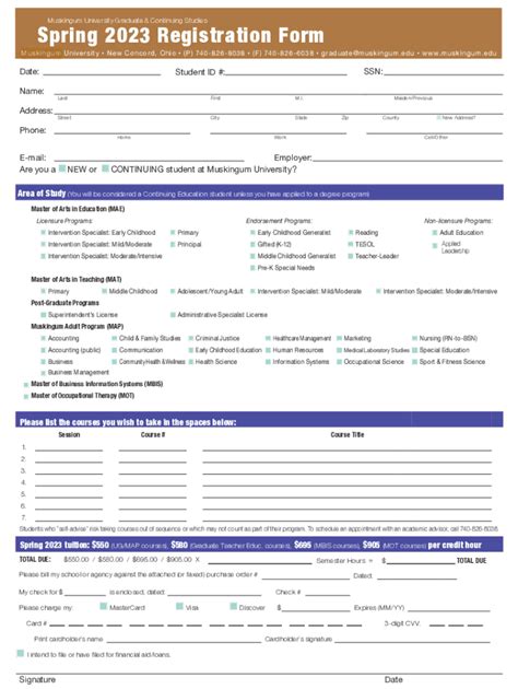 Fillable Online Spring 2023 Registration Form Fax Email Print - pdfFiller