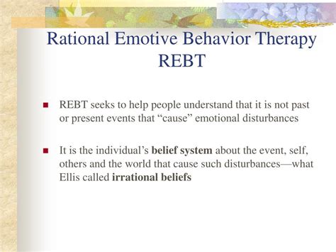 PPT - Rational Emotive Behavior Therapy REBT PowerPoint Presentation ...