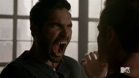 Image - Teen Wolf Season 4 Episode 3 Muted Derek growls at Peter.png - Teen Wolf Wiki