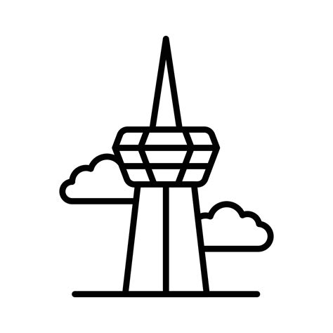 Grab this creatively designed vector of cn tower in modern style ...