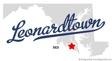 Map of Leonardtown, MD, Maryland