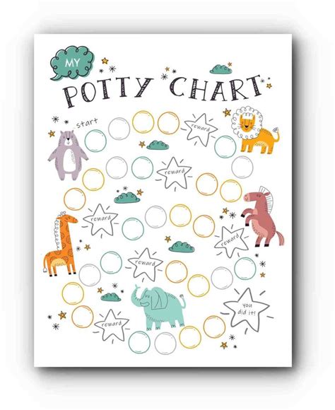 Potty Training - Free Printable Reward Chart | Potty training sticker ...