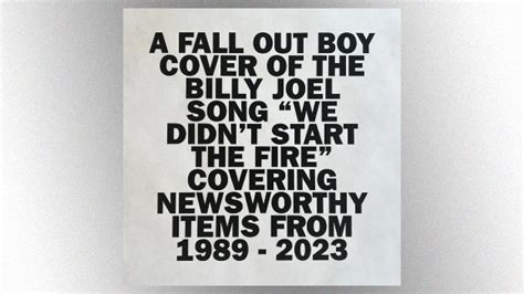 Fall Out Boy returns to ﻿’Billboard’ ﻿Hot 100 with “We Didn’t Start the Fire” cover | Rock 101