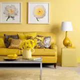 15 superbes designs de salon en gris et jaune - BricoBistro