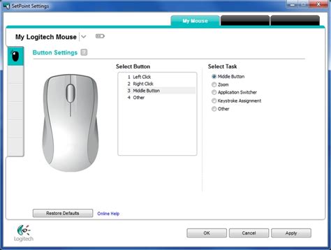 Customizing mouse buttons in SetPoint – Logitech Support + Download