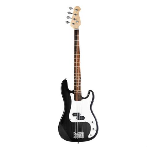 Costway Black Full Size 4 String Electric Bass Guitar with Strap Guitar ...