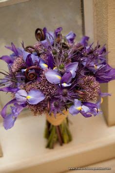 . Iris Bouquet, Hand Tied Bouquet, Purple Bouquets, Flower Centerpieces ...