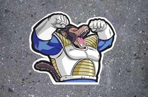 Great Ape Vegeta Dragon Ball Z Waterproof Peeker Sticker - Etsy