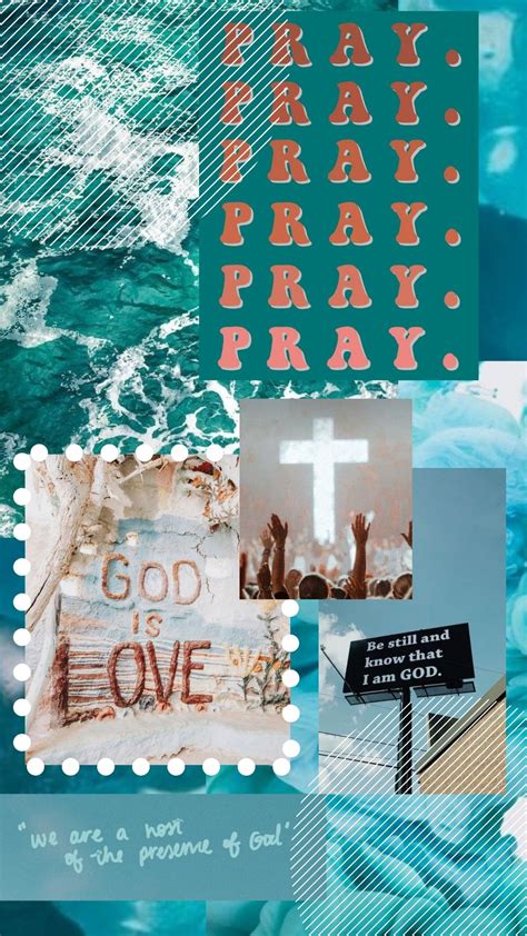 Teal/Cyan Christian Aesthetic Wallpaper