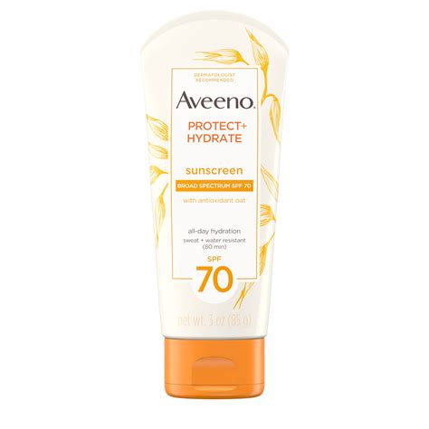 Aveeno Protect + Hydrate Face Sunscreen Lotion with SPF 70, 3 oz - Walmart.com - Walmart.com