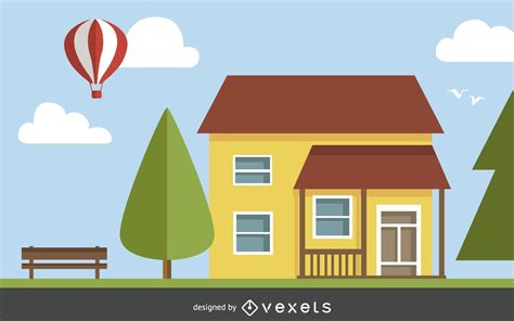 Classic House Illustration Vector Download