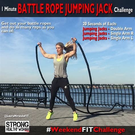 1 Minute Battle Rope Jumping Jack Challenge #WeekendFITChallenge | Jumping jack challenge ...