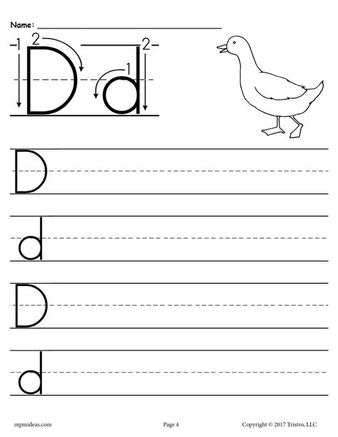 Printable Letter D Activities