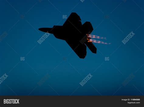 F-22 Raptor Jet Airplane Silhouette Image & Photo | Bigstock