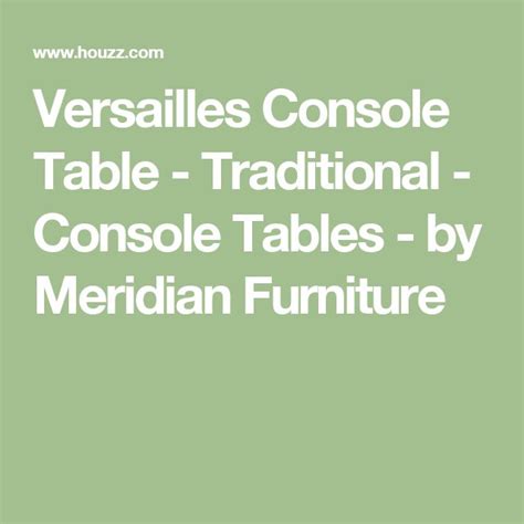 Versailles Console Table - Victorian - Console Tables - by HedgeApple | Houzz | Traditional ...