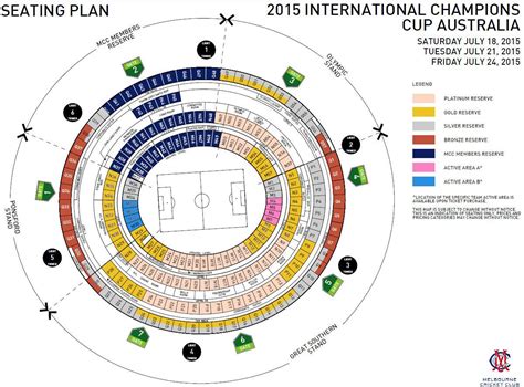 Ticketek MCG Seating Map