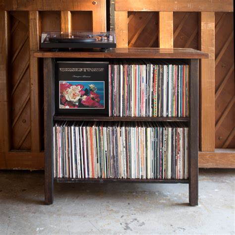 Turntable Stand & LP Storage. Made from Reclaimed Wood. | Lp storage, Turn table vinyl ...