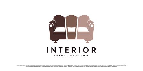 Interior furniture logo design inspiration for business property with creative concept Premium ...