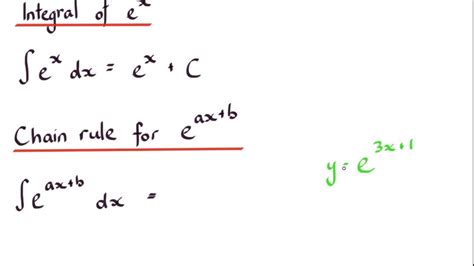 Integration - Part 6 - Exponential functions - YouTube