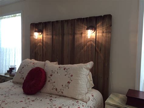 Queen Lighted Reclaimed wood Headboard by ChicNShabulous on Etsy