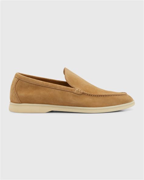 Loro Piana Men's Summer Walk Suede Loafers | Neiman Marcus