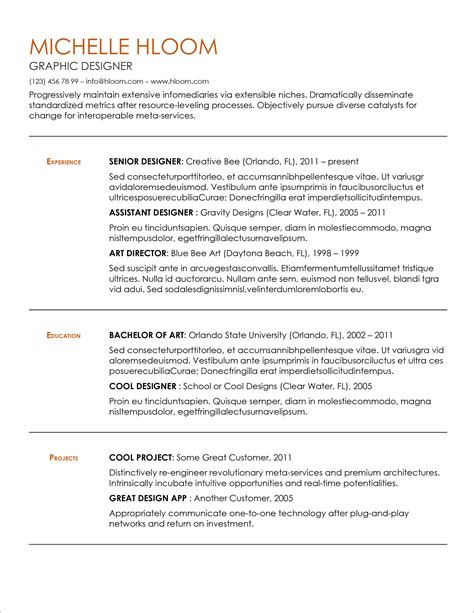 Free Resume Templates With Picture