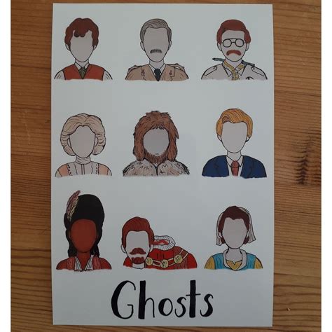 BBC Ghosts Character Print - Etsy UK