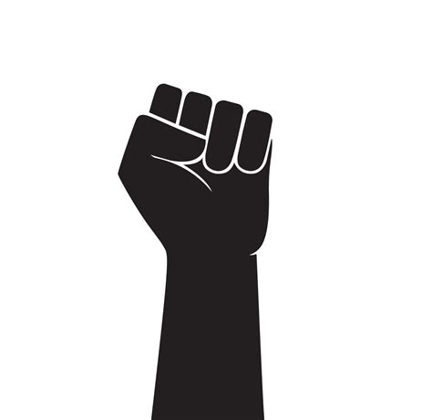 Raised fist vector icon. Human hand up in the air 2047485 Vector Art at Vecteezy