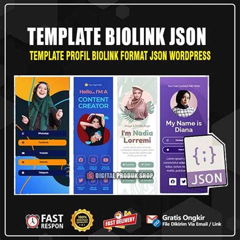 Jual Profile Biolink Template JSON Elementor Siap Pakai Keren | Shopee Indonesia