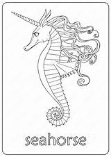 Seahorse Coloring Page sketch template