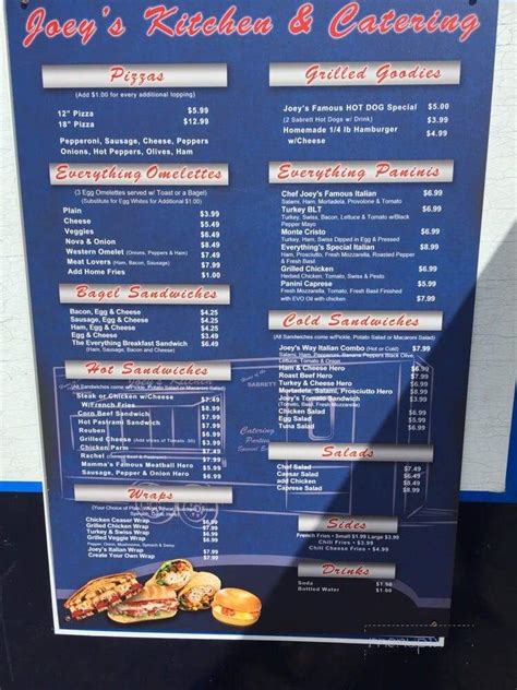 Menu of Joey's Kitchen in Stuart, FL 34997